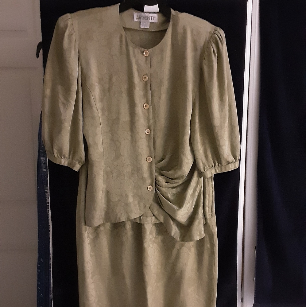 Two piece silk outfit
